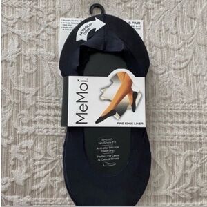 Women’s 5 Pack of Black Non Slip No Show Socks Size 9-11